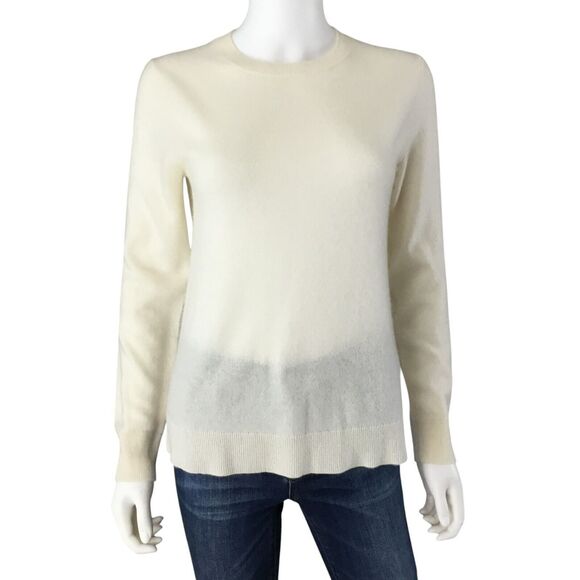 Antonio Melani Cashmere Sweater Womens Size Small Cream Crew Neck Pullover - Picture 1 of 13